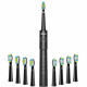 Bitvae Electric Toothbrush (E11) Ultrasonic, 8 Heads, Travel Case, White/Clean/Sensitive/Polish/Massage Modes Black Bitvae Electric Toothbrush (E11) Ultrasonic, 8 Heads, Travel Case, White/Clean/Sensitive/Polish/Massage Modes Black