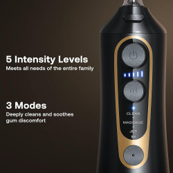 Bitvae  Water Flosser (BVC6)  Larger 300ml Size, with 6 Jet Tips, 3 Modes, 5 Intensities, Rechargeable  White