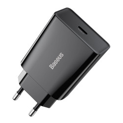 Baseus Speed Mini fast wall charger EU USB Type C 20W 3A Power Delivery Quick Charge black (CCFS-SN01)