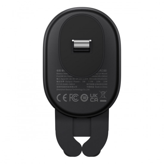 Baseus Stable Series 15W Wireless Charger Car Mount Air Vent black