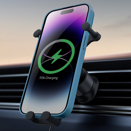 Baseus Stable Series 15W Wireless Charger Car Mount Air Vent black