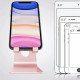 Techsuit  Desk Holder (Z4a)  Folding Feature, for Phone, Tablet, max 8@quot@  Black