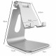 Techsuit  Desk Holder (Z4a)  Folding Feature, for Phone, Tablet, max 8@quot@  Black