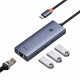 Baseus  Docking Station UltraJoy Series (B0005280A813 00)  Type C to 3 x USB 3.0, RJ45  Space Grey