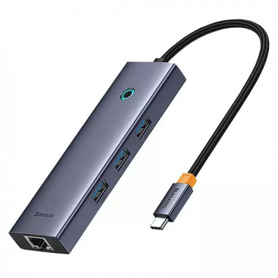 Baseus  Docking Station UltraJoy Series (B0005280A813 00)  Type C to 3 x USB 3.0, RJ45  Space Grey