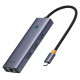 Baseus  Docking Station UltraJoy Series (B0005280A813 00)  Type C to 3 x USB 3.0, RJ45  Space Grey