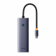 Baseus  Docking Station UltraJoy Series (B0005280A813 00)  Type C to 3 x USB 3.0, RJ45  Space Grey