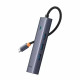 Baseus  Docking Station UltraJoy Series (B0005280A813 00)  Type C to 3 x USB 3.0, RJ45  Space Grey