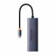 Baseus  Docking Station UltraJoy Series (B0005280A813 00)  Type C to 3 x USB 3.0, RJ45  Space Grey