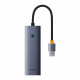 Baseus  Docking Station UltraJoy Series (B0005280A813 01)  USB to 3 x USB 3.0, RJ45  Space Grey