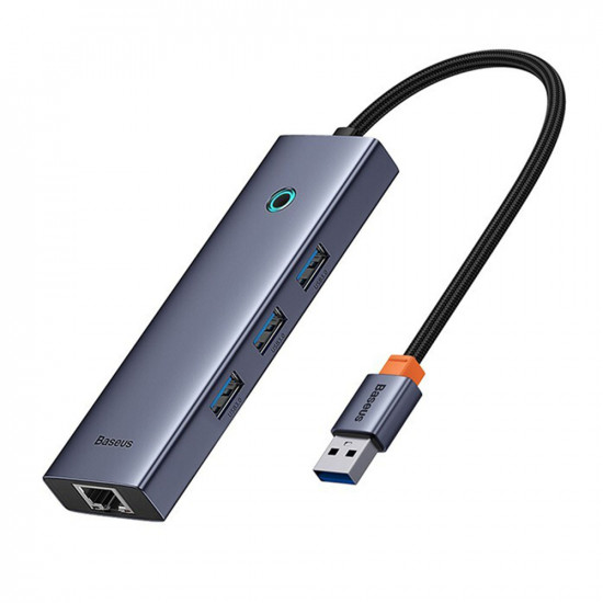 Baseus  Docking Station UltraJoy Series (B0005280A813 01)  USB to 3 x USB 3.0, RJ45  Space Grey