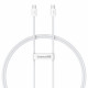 Baseus  Data Cable (P10365200211 01)  Type C to Type C, 30W, 2m  Moon White