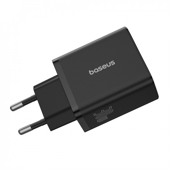 Baseus  Wall Charger (P10111402113 00)  GaN, 2x USB, Type C, Fast Charging, 30W  Cluster Black