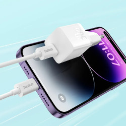 Baseus  Wall Charger (P10110902113 00)  GaN, Type C, Fast Charging, 30W, with Cable Type C, 100W, 1m  Cluster Black