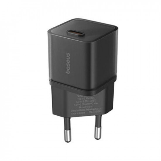 Baseus  Wall Charger (P10162503113 00)  GaN5S, Type C, 20W  Black
