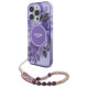 Guess GUHMP16XHFWBRCESU iPhone 16 Pro Max 6.9" fioletowy/purple hardcase IML Flowers With Pearl Strap MagSafe
