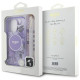 Guess GUHMP16XHFWBRCESU iPhone 16 Pro Max 6.9" fioletowy/purple hardcase IML Flowers With Pearl Strap MagSafe