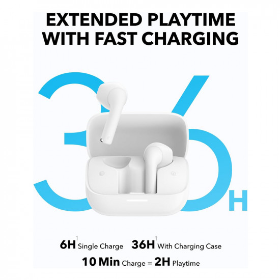 Anker Wireless Earbuds SoundCore K20i (A3994G21) Bluetooth 5.3, Dual Mic, Noise Cancellation, IPX5 White Anker Wireless Earbuds SoundCore K20i (A3994G21) Bluetooth 5.3, Dual Mic, Noise Cancellation, IPX5 White