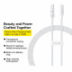 Baseus  Data Cable Gem (P10373000211 00)  Type C to Type C, Super Fast Charging 100W, 1m  Moon White
