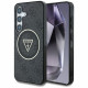Guess Case 4G Glitter Triangle Buttons MagSafe for Samsung Galaxy S25 Plus black