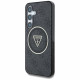 Guess Case 4G Glitter Triangle Buttons MagSafe for Samsung Galaxy S25 Plus black