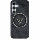 Guess Case 4G Glitter Triangle Buttons MagSafe for Samsung Galaxy S25 Plus black