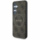 Guess Case Leather 4G Colored Ring Classic Logo MagSafe Samsung Galaxy S25 brown