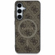 Guess Case Leather 4G Colored Ring Classic Logo MagSafe Samsung Galaxy S25 brown
