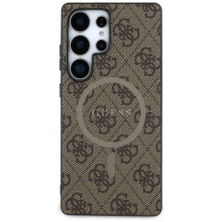 Guess 4G Ring Classic Logo MagSafe (GUHMS25LG4GFRW) Samsung Galaxy S25 Ultra Brown
