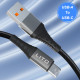 Lito  Data Cable (LD08T)  USB A to Type C, Quick Charging, 2.4A, 2m  Black