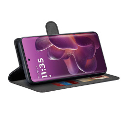 Techsuit  Diary Book  Motorola Edge 60 Pro  Black