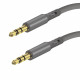 Techsuit  Premium Cable Adapter SoundFleX (AC3)  3.5mm to Jack, Hi Fi Quality, Silica Gel  Gray