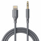 Techsuit  Premium Cable Adapter SoundFleX (AC5)  Lightning to 3.5mm Jack, Hi Fi Quality, Silica Gel  Gray