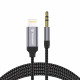 Techsuit  Premium Cable Adapter SoundShell (AC10)  iOS to 3.5mm Jack, 16bit/48Khz, 1.5m  Gray