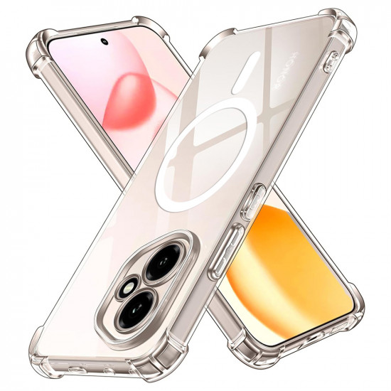 Techsuit  Shockproof Clear Silicone MagSafe  Honor 400  Clear