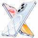 Techsuit  Shockproof Clear Silicone MagSafe  Honor 400 Pro  Clear