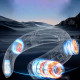 Techsuit  Neck Fan (S11)  Portable, Silicone Support, 4x Airflow, Digital Display, 4000mAh, 4800RPM  White