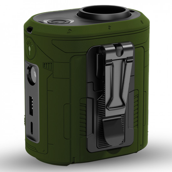 Techsuit Premium Portable Mini Fan (Z14) with Power Bank, Rechargeable, 5 Wind Speeds, Belt Buckle, 5000mAh Green Techsuit Premium Portable Mini Fan (Z14) with Power Bank, Rechargeable, 5 Wind Speeds, Belt Buckle, 5000mAh Green