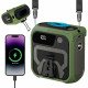 Techsuit Premium Portable Mini Fan (Z13) with Power Bank, Rechargeable, 5 Wind Speeds, Belt Buckle, 10000mAh Green Techsuit Premium Portable Mini Fan (Z13) with Power Bank, Rechargeable, 5 Wind Speeds, Belt Buckle, 10000mAh Green