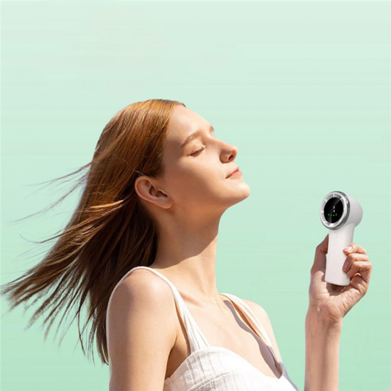 Techsuit Premium Mini Hand Fan (A8) with LED Digital Display, USB C Rechargeable, 5 Wind Speeds, 3600mAh Green Techsuit Premium Mini Hand Fan (A8) with LED Digital Display, USB C Rechargeable, 5 Wind Speeds, 3600mAh Green