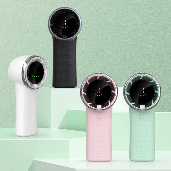 Techsuit Premium Mini Hand Fan (A8) with LED Digital Display, USB C Rechargeable, 5 Wind Speeds, 3600mAh White Techsuit Premium Mini Hand Fan (A8) with LED Digital Display, USB C Rechargeable, 5 Wind Speeds, 3600mAh White