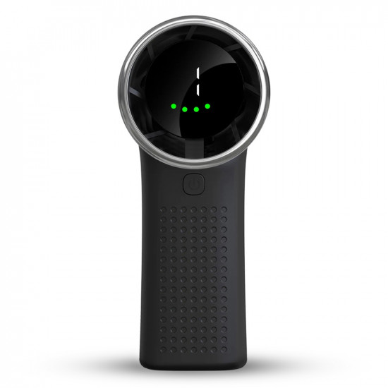 Techsuit  Premium Mini Hand Fan (A8)  with LED Digital Display, USB C Rechargeable, 5 Wind Speeds, 3600mAh  Black