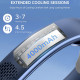Techsuit  Neck Fan (S8)  Portable, with Digital Display, 3 Wind Speeds, 4000mAh, 7300RPM  White
