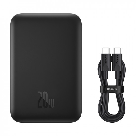 Baseus  Power Bank Mini Air (P10059002113 00)  Type C, MagSafe Charging, 20W, 6000mAh, with Cable Type C, 30cm  Black