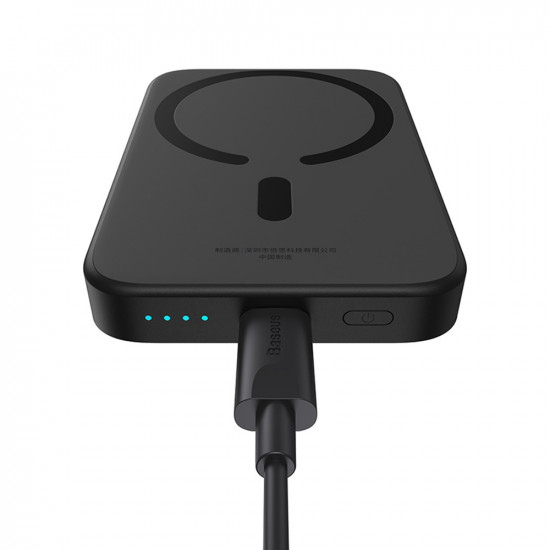 Baseus  Power Bank Mini Air (P10059002113 00)  Type C, MagSafe Charging, 20W, 6000mAh, with Cable Type C, 30cm  Black
