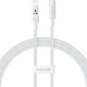 Baseus Data Cable Gem (P10373001211 00) USB C to Lightning, Fast Charging 20W, 1m Moon White Baseus Data Cable Gem (P10373001211 00) USB C to Lightning, Fast Charging 20W, 1m Moon White