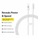 Baseus Data Cable Gem (P10373001211 00) USB C to Lightning, Fast Charging 20W, 1m Moon White Baseus Data Cable Gem (P10373001211 00) USB C to Lightning, Fast Charging 20W, 1m Moon White