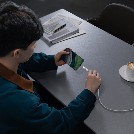 Baseus Data Cable Gem (P10373001211 00) USB C to Lightning, Fast Charging 20W, 1m Moon White Baseus Data Cable Gem (P10373001211 00) USB C to Lightning, Fast Charging 20W, 1m Moon White