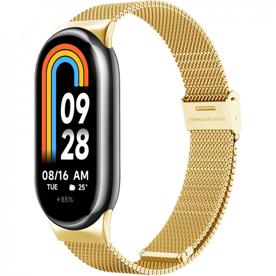 Techsuit  Watchband 15mm (W022)  Xiaomi Mi Band 8 / 8 NFC / 9 / 9 NFC  Gold