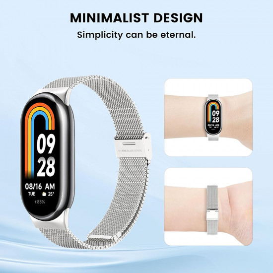 Techsuit  Watchband 15mm (W022)  Xiaomi Mi Band 8 / 8 NFC / 9 / 9 NFC  Gold